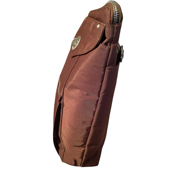 Baggallini Large Brown Crossbody Turnlock Bag or great Carrier for smallTablet - Picture 5 of 16